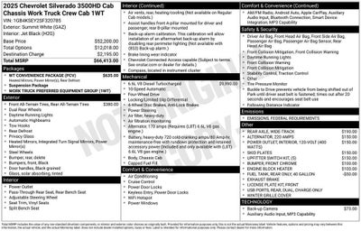 2025 Chevrolet Silverado 3500 HD Chassis Cab Work Truck