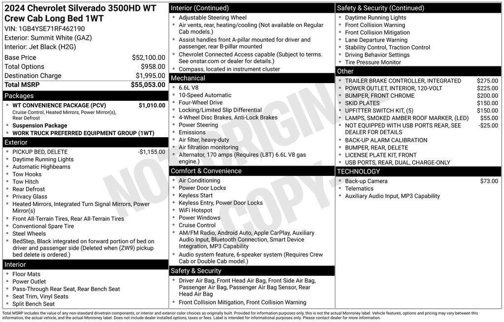 2024 Chevrolet Silverado 3500 HD WT