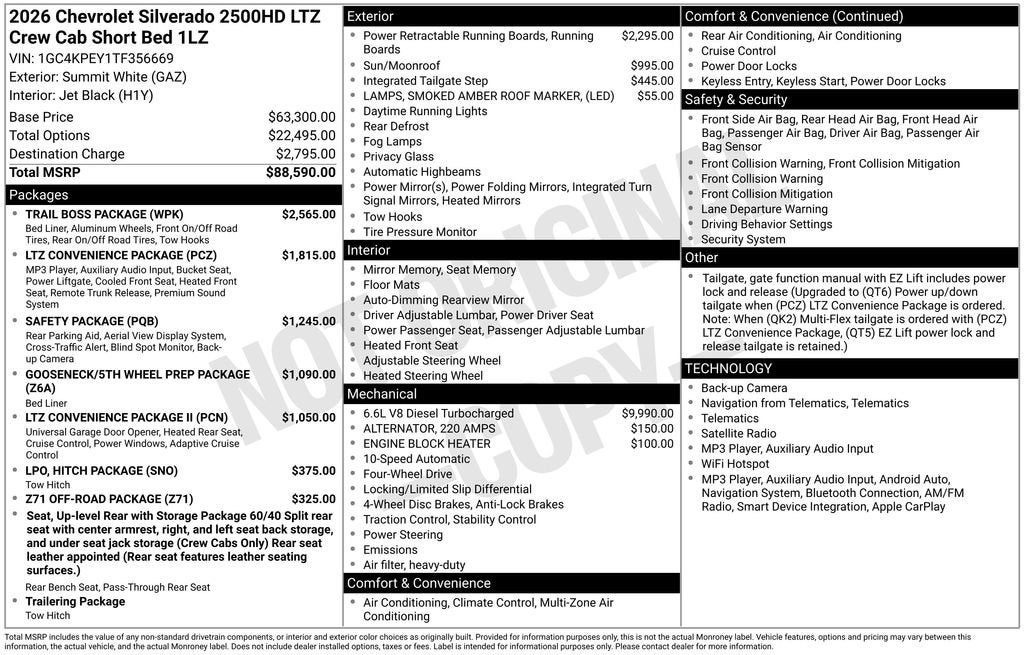 2026 Chevrolet Silverado 2500 HD LTZ