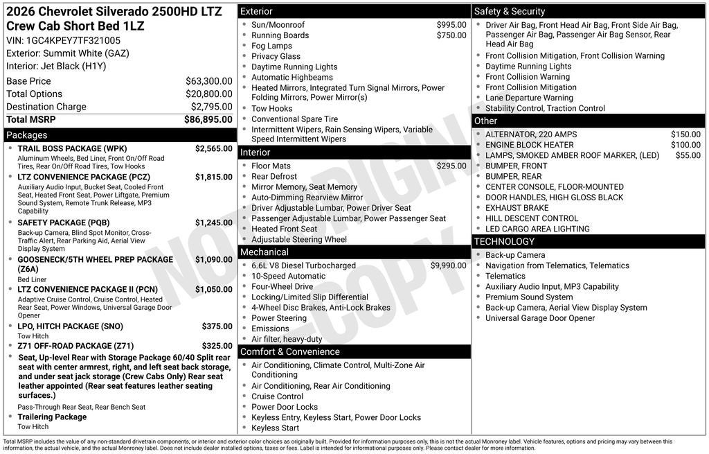 2026 Chevrolet Silverado 2500 HD LTZ