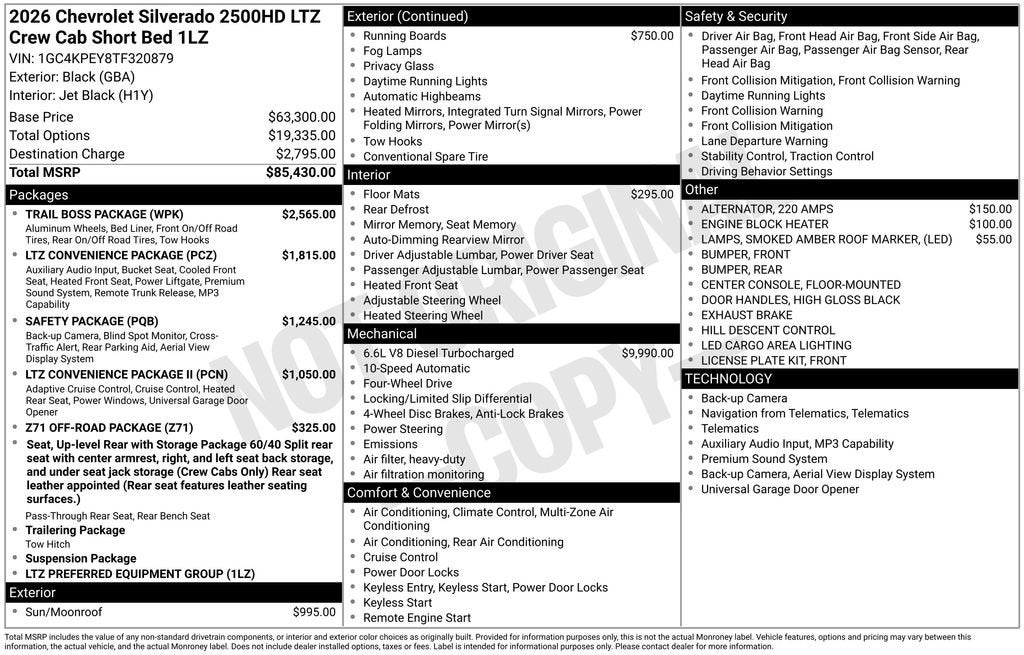 2026 Chevrolet Silverado 2500 HD LTZ