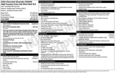 2026 Chevrolet Silverado 2500 HD High Country