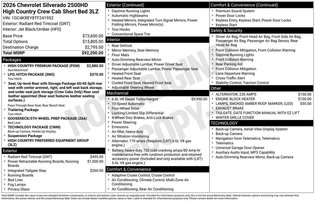 2026 Chevrolet Silverado 2500 HD High Country