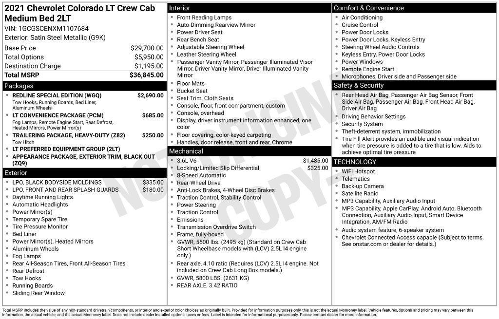 2021 Chevrolet Colorado 2WD LT