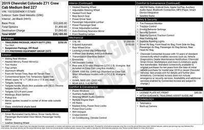 2019 Chevrolet Colorado 2WD Z71