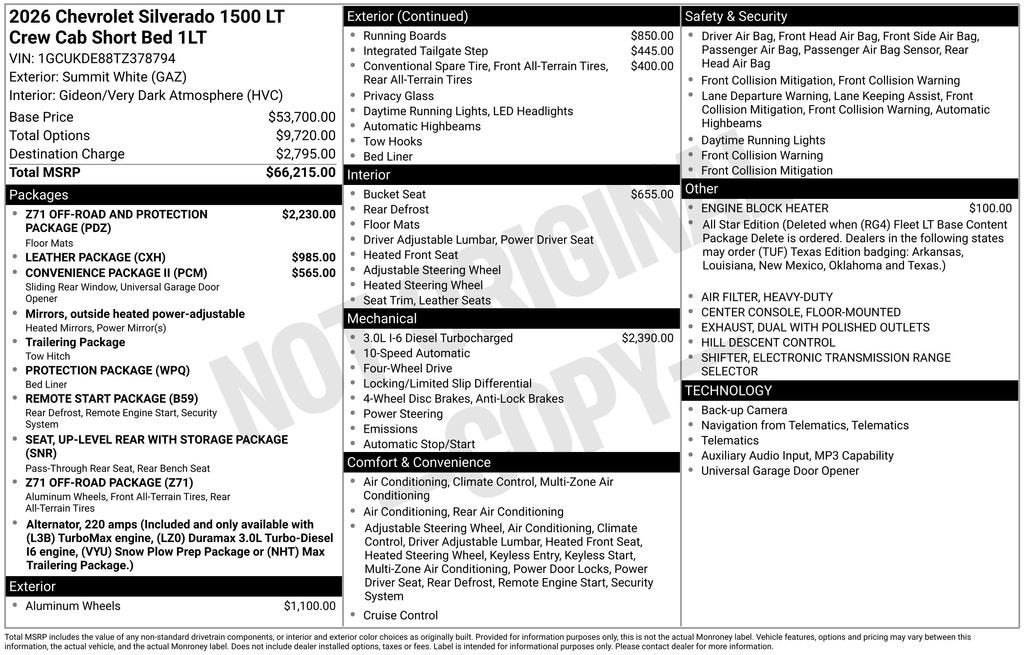 2026 Chevrolet Silverado 1500 LT