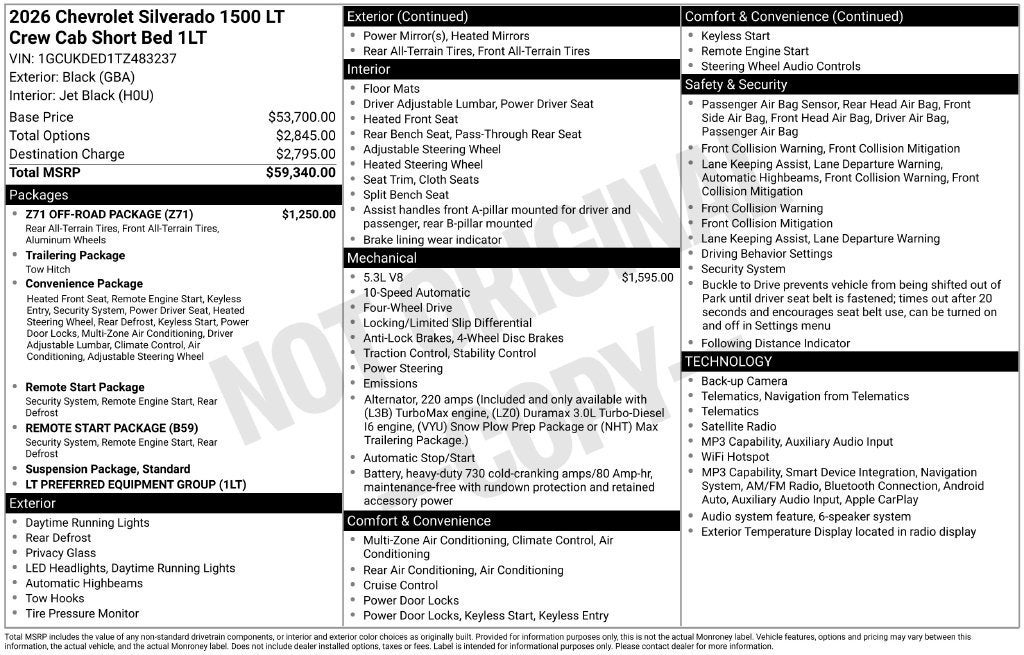 2026 Chevrolet Silverado 1500 LT