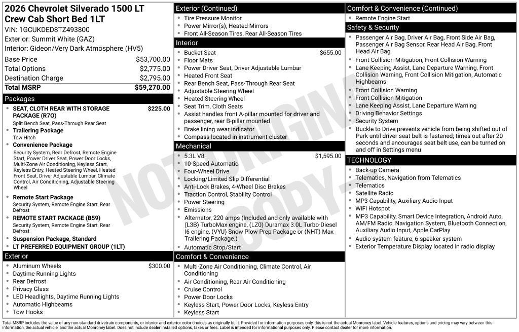 2026 Chevrolet Silverado 1500 LT