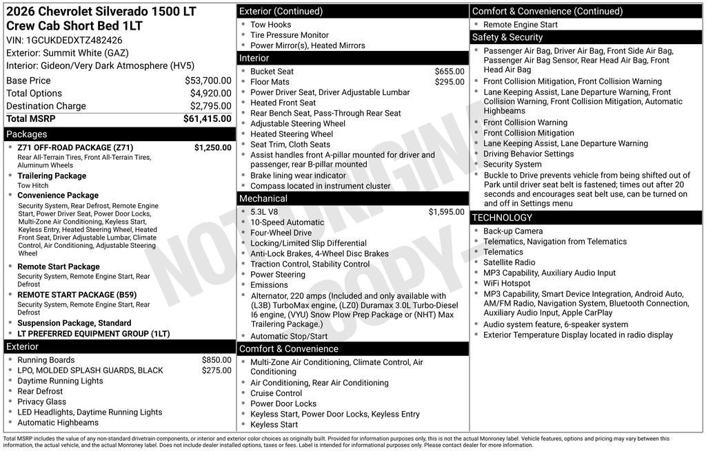 2026 Chevrolet Silverado 1500 LT