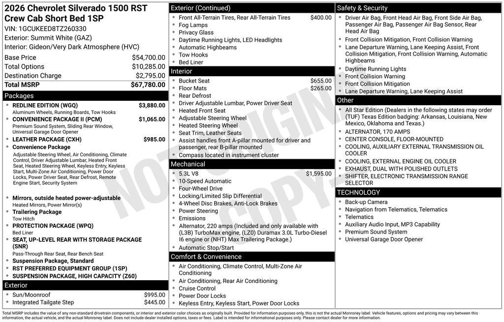 2026 Chevrolet Silverado 1500 RST