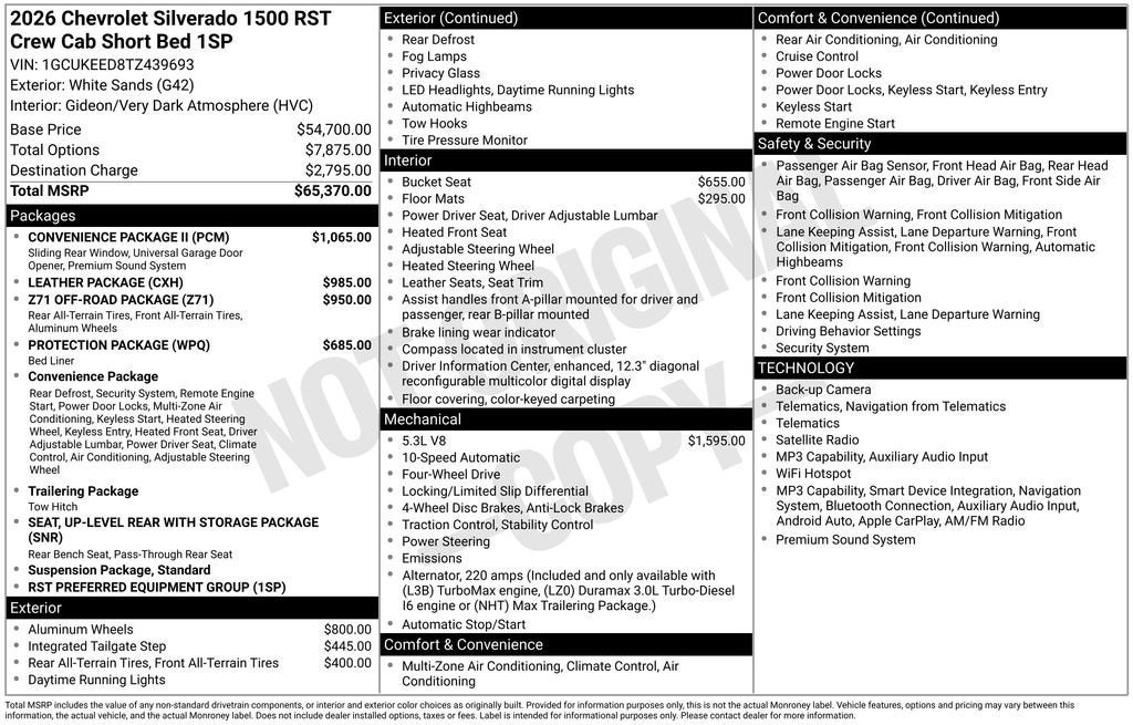 2026 Chevrolet Silverado 1500 RST