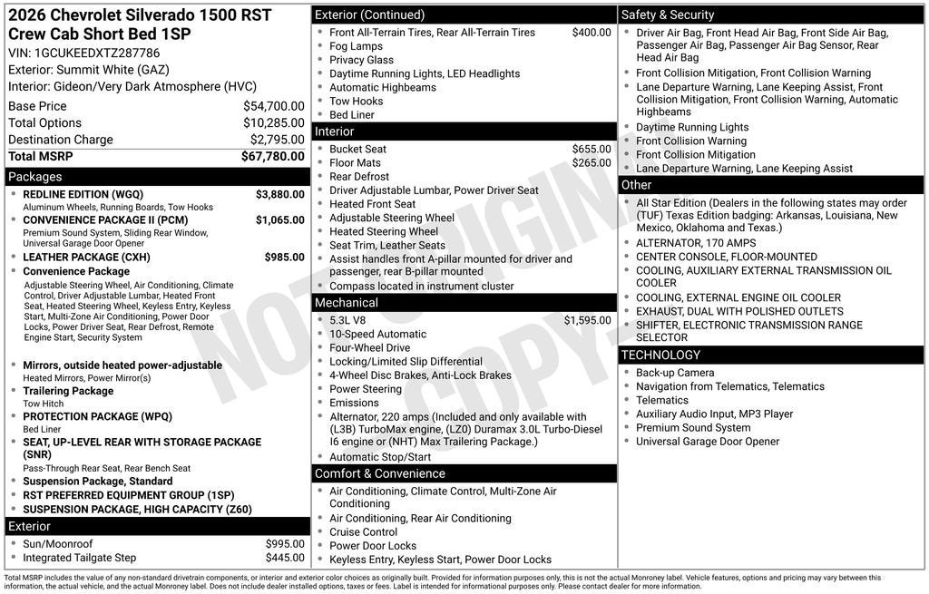 2026 Chevrolet Silverado 1500 RST