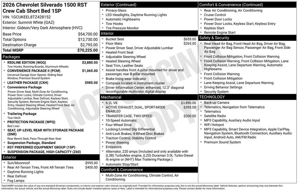 2026 Chevrolet Silverado 1500 RST