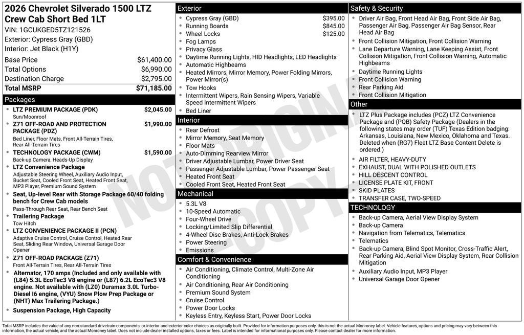 2026 Chevrolet Silverado 1500 LTZ