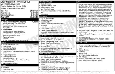 2027 Chevrolet Traverse LT