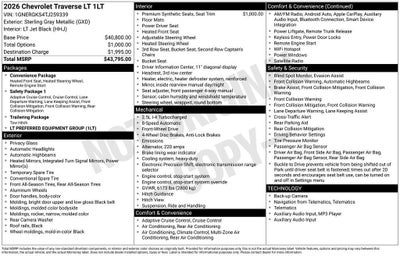 2026 Chevrolet Traverse LT