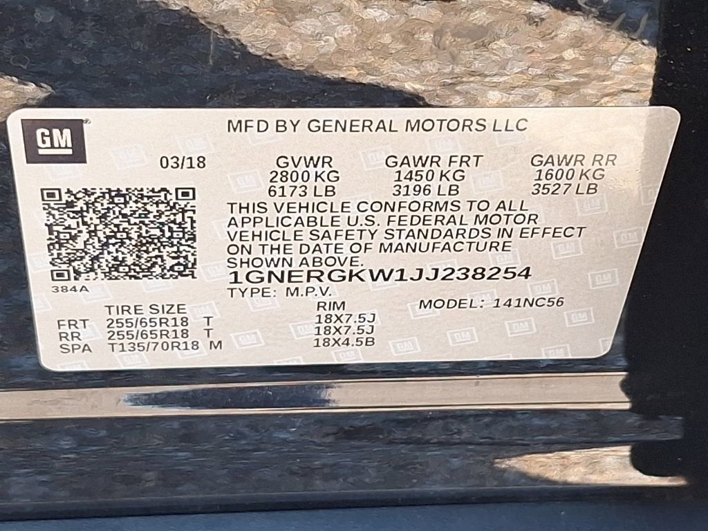 2018 Chevrolet Traverse LT Cloth