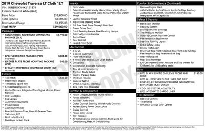 2019 Chevrolet Traverse LT Cloth