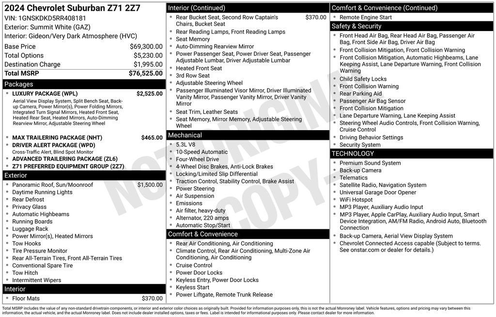 2024 Chevrolet Suburban Z71