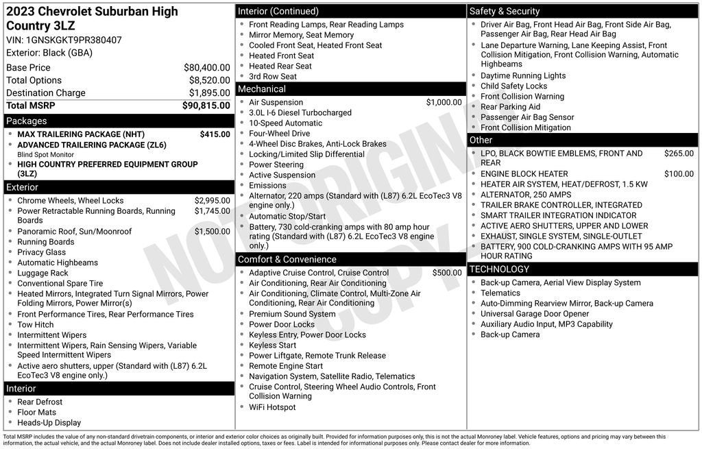 2023 Chevrolet Suburban High Country