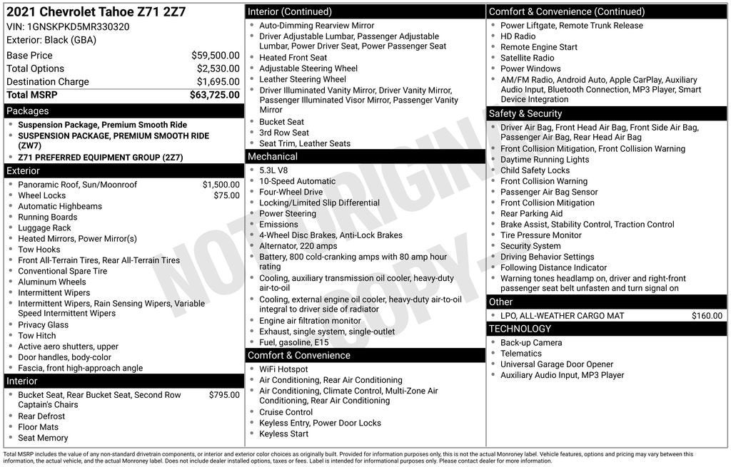 2021 Chevrolet Tahoe Z71