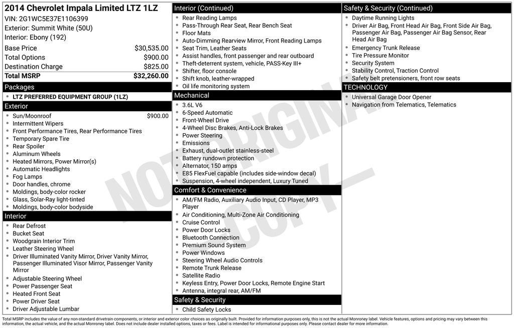 2014 Chevrolet Impala LTZ