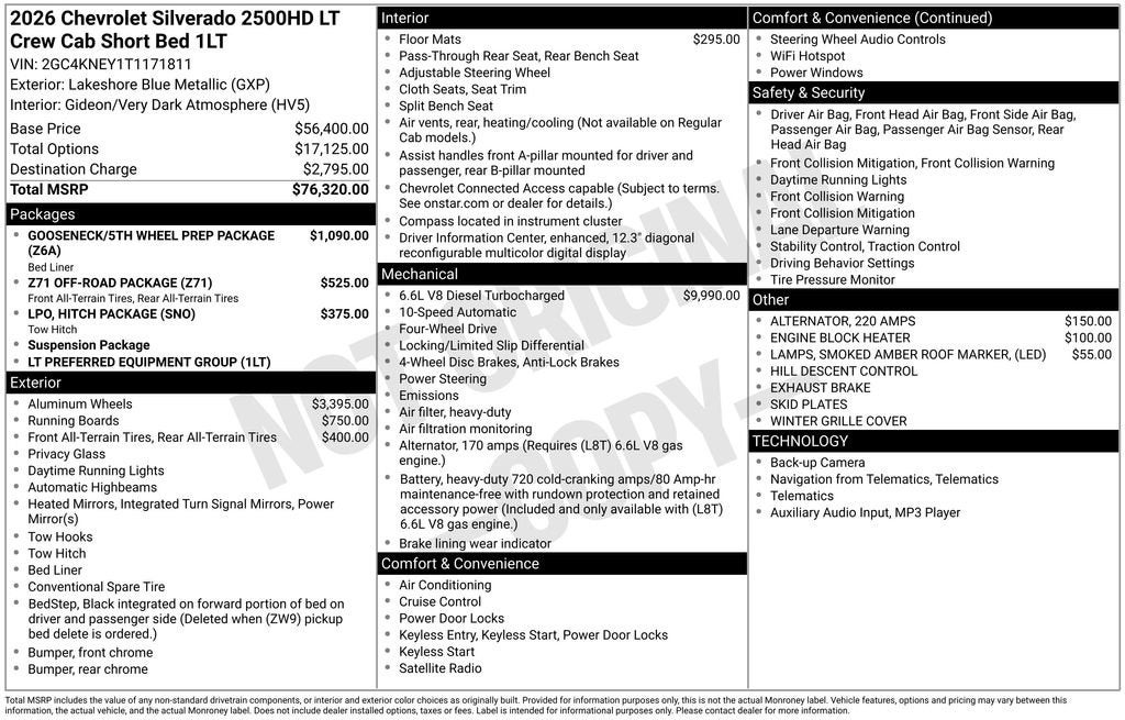 2026 Chevrolet Silverado 2500 HD LT