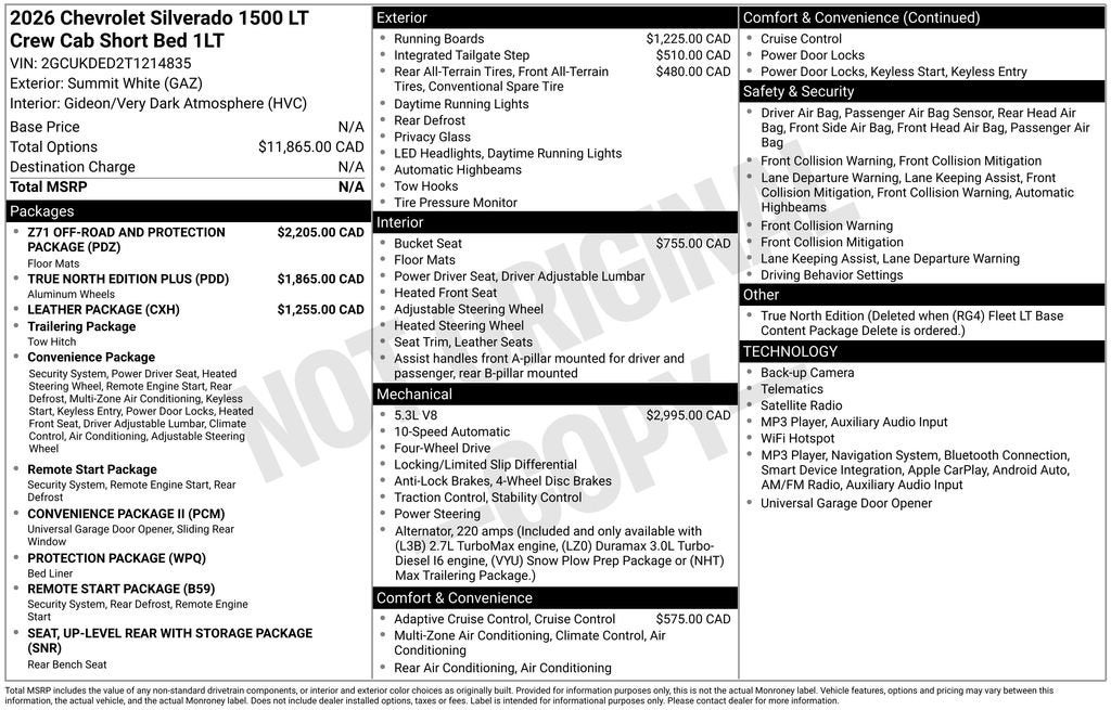 2026 Chevrolet Silverado 1500 LT