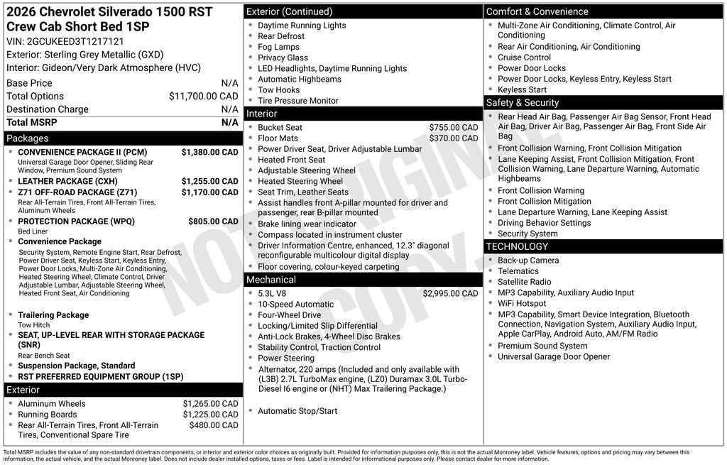 2026 Chevrolet Silverado 1500 RST