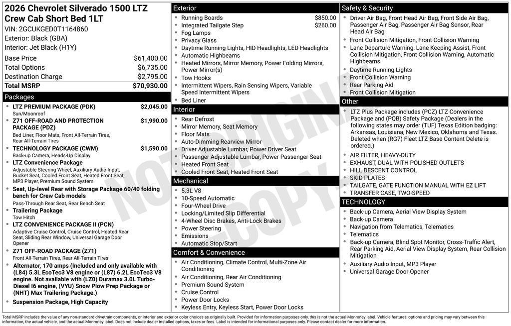 2026 Chevrolet Silverado 1500 LTZ