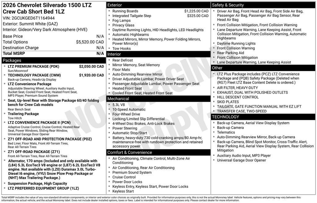 2026 Chevrolet Silverado 1500 LTZ