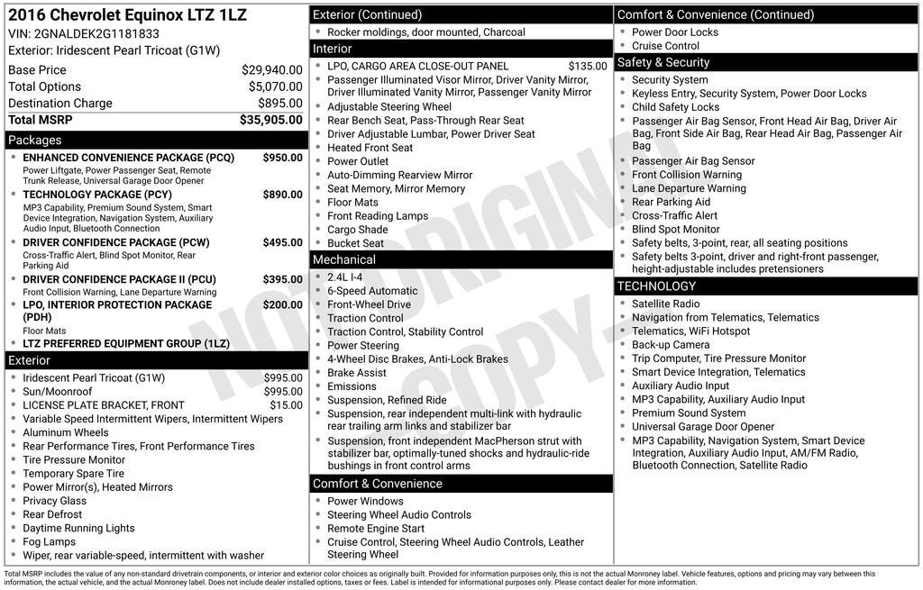 2016 Chevrolet Equinox LTZ