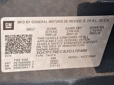 2018 Chevrolet Silverado 1500 LT