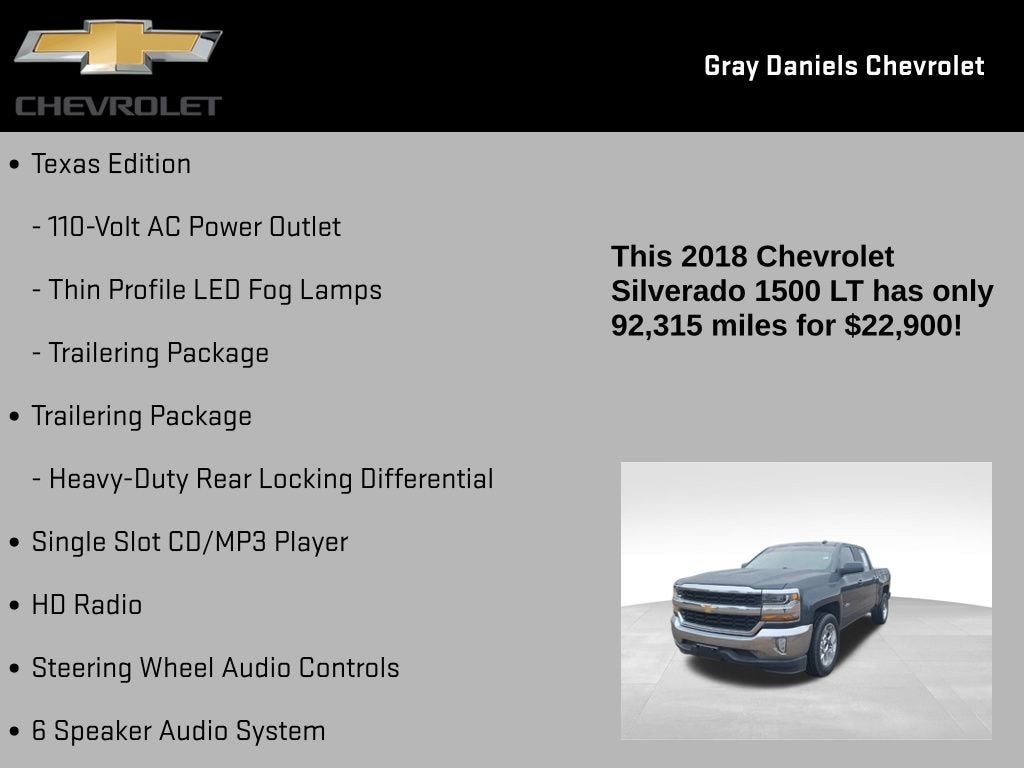2018 Chevrolet Silverado 1500 LT