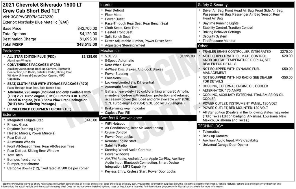 2021 Chevrolet Silverado 1500 LT