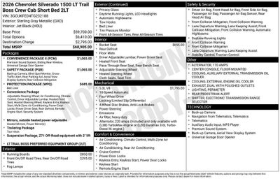 2026 Chevrolet Silverado 1500 LT Trail Boss