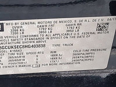 2017 Chevrolet Silverado 1500 LTZ