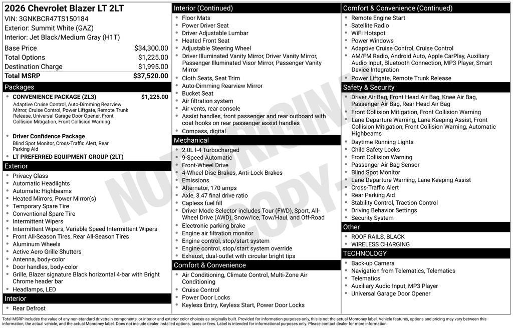 2026 Chevrolet Blazer 2LT