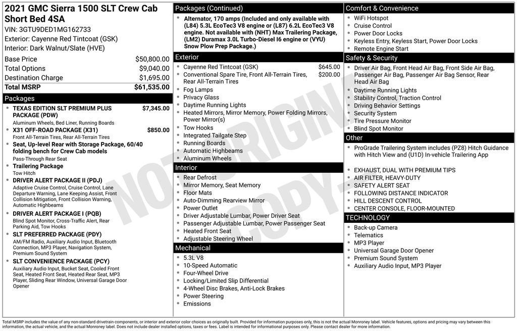 2021 GMC Sierra 1500 SLT