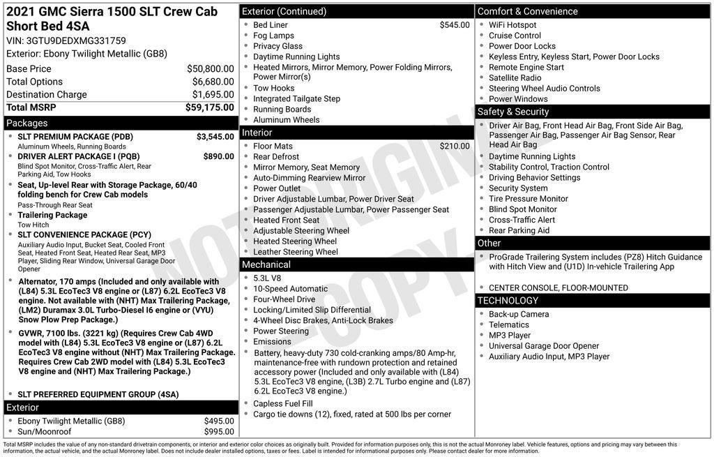 2021 GMC Sierra 1500 SLT