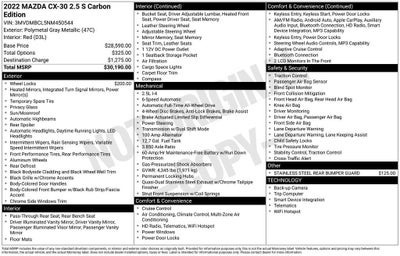 2022 Mazda Mazda CX-30 Carbon Edition