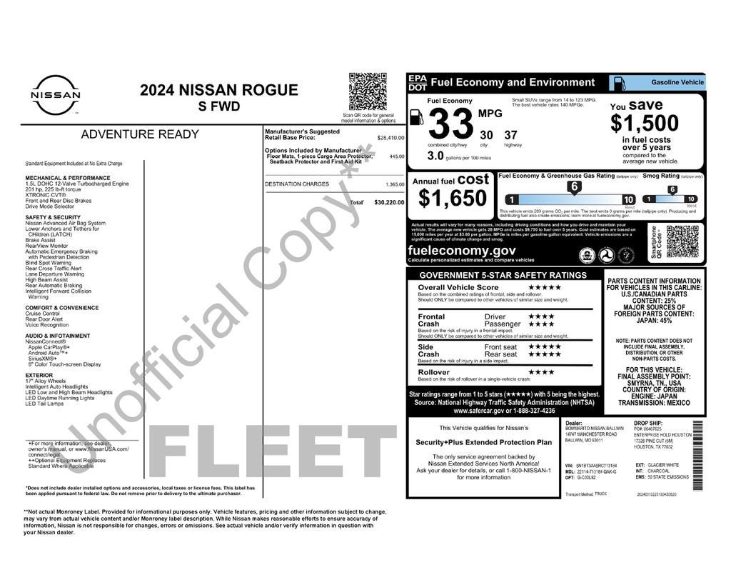2024 Nissan Rogue S FWD