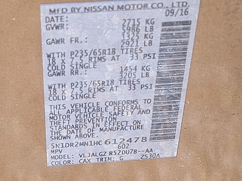 2017 Nissan Pathfinder SL