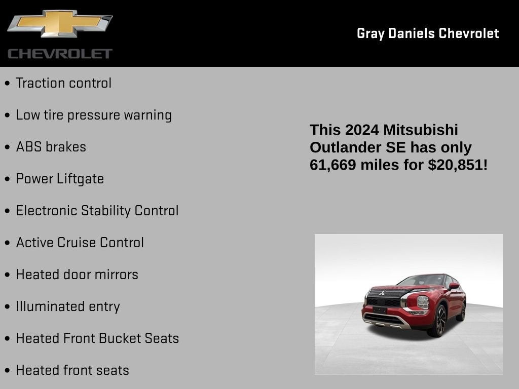 2024 Mitsubishi Outlander SE 2.5 2WD