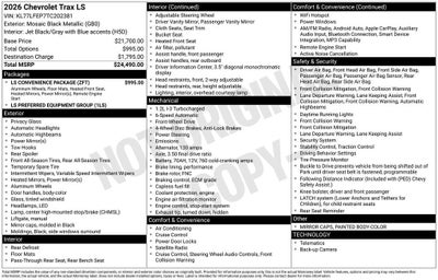 2026 Chevrolet Trax LS
