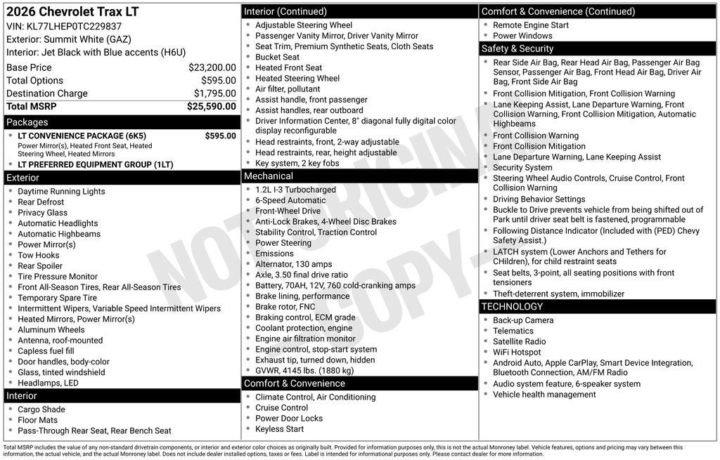 2026 Chevrolet Trax LT