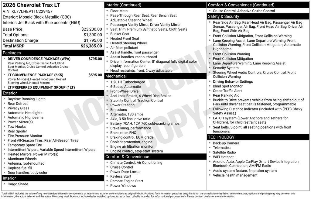 2026 Chevrolet Trax LT