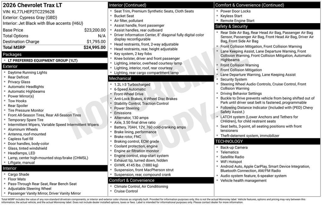 2026 Chevrolet Trax LT