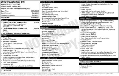 2026 Chevrolet Trax 2RS