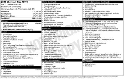 2026 Chevrolet Trax ACTIV